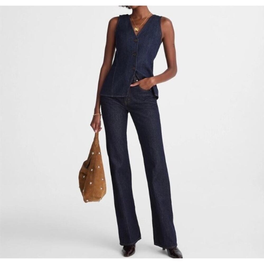 Madewell Sz 27 The Vintage Flare Jean in Rinse Wash Rigid Dark Wash